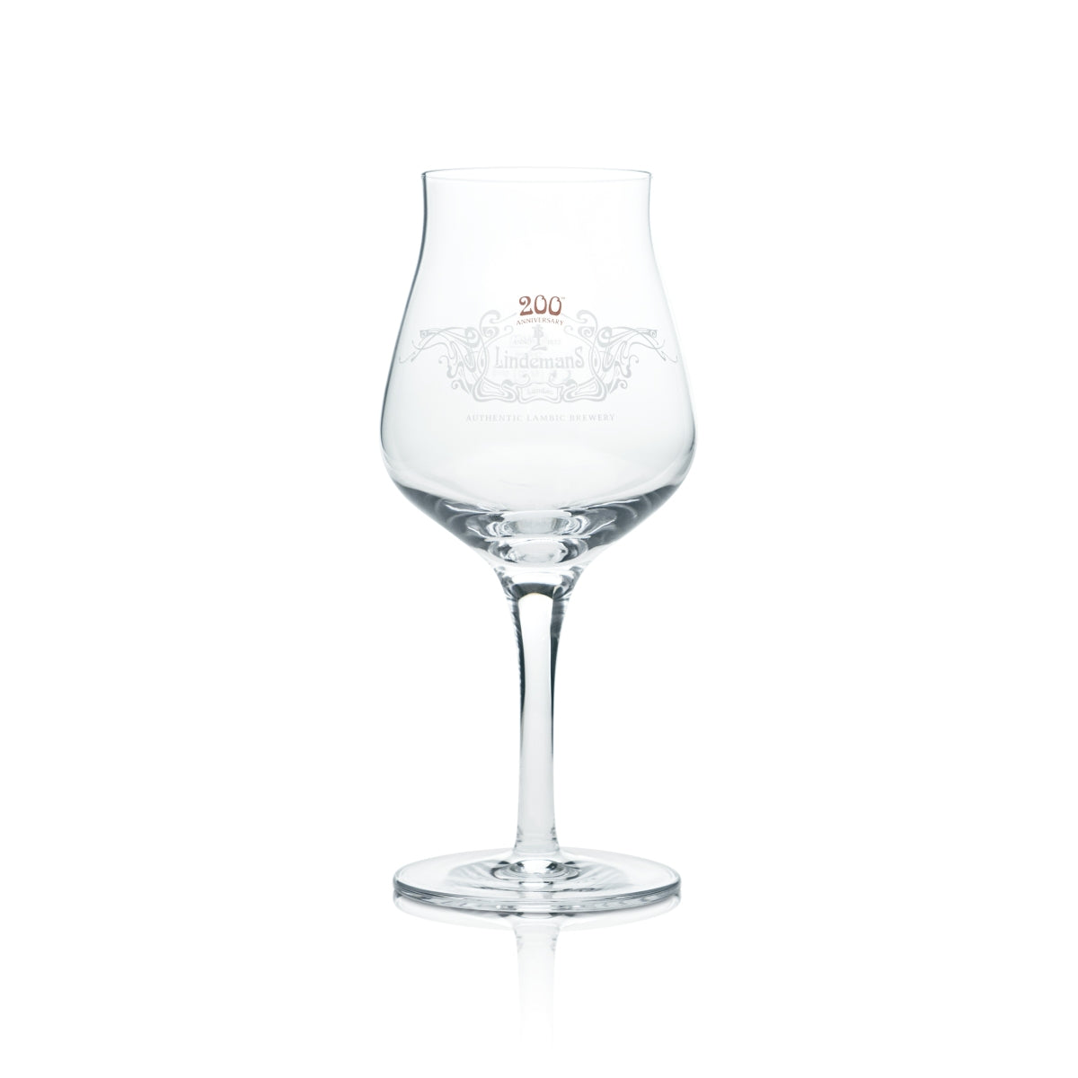 Bicchiere da birra Lindemans 0,25 l, forma a tulipano, bicchieri da birra artigianale belga, Half Pint