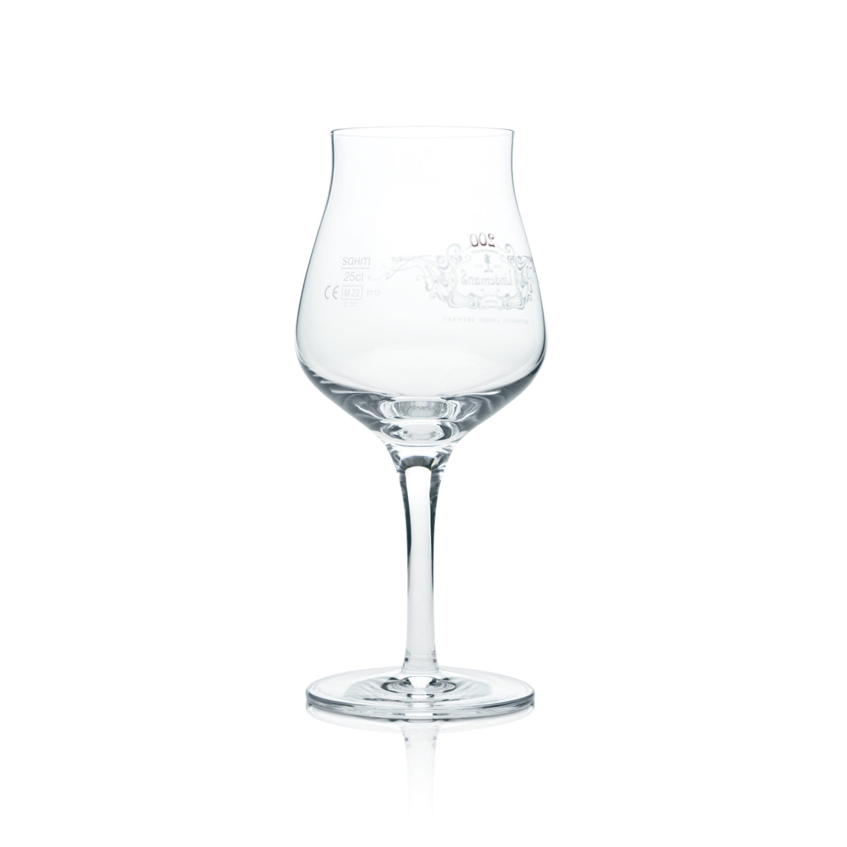 Bicchiere da birra Lindemans 0,25 l, forma a tulipano, bicchieri da birra artigianale belga, Half Pint – Vista 2