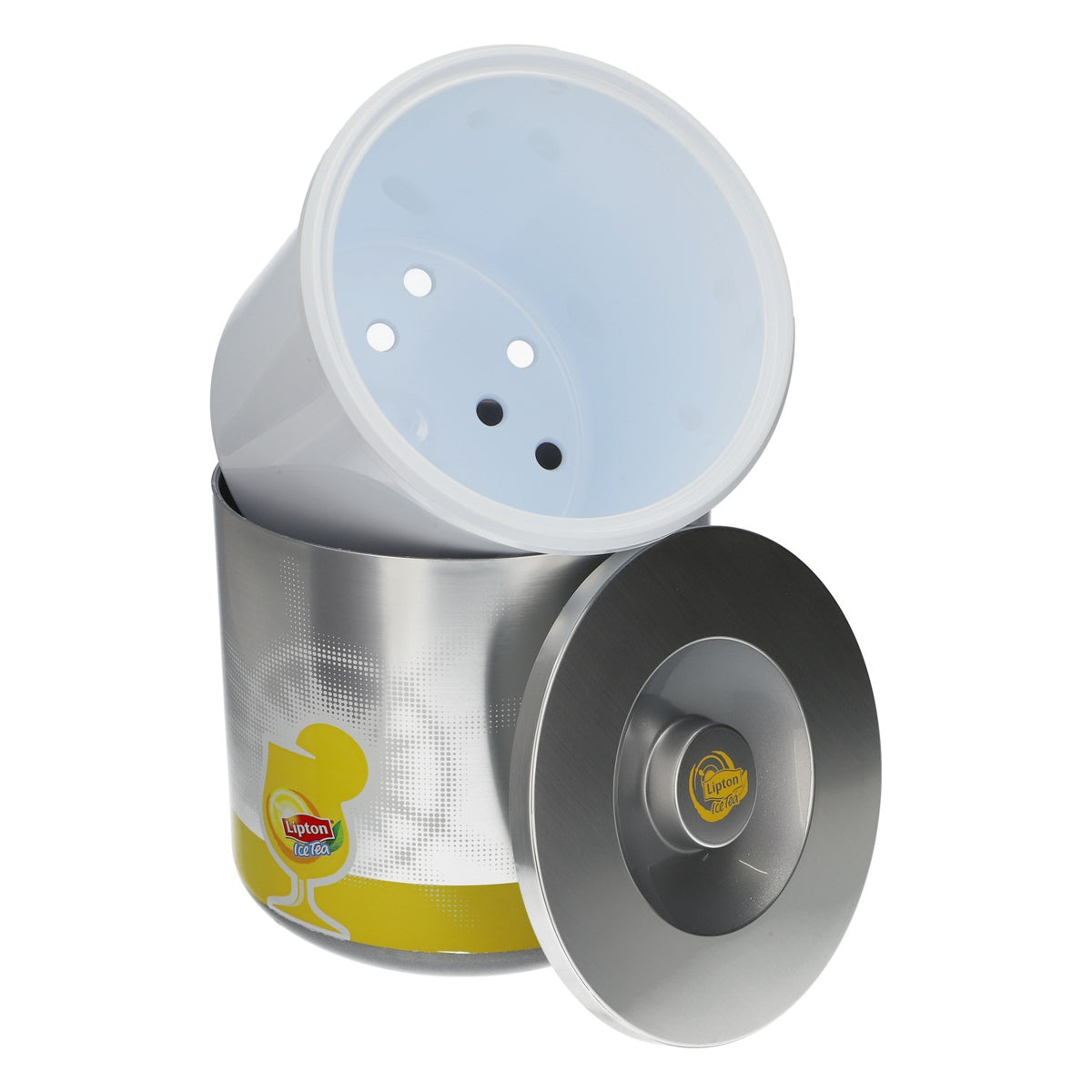 Lipton Refrigeratore per bibite Refrigeratore per bottiglie Ice Tea nuovo in plastica argento Refrigeratore per spumante – Vista 5