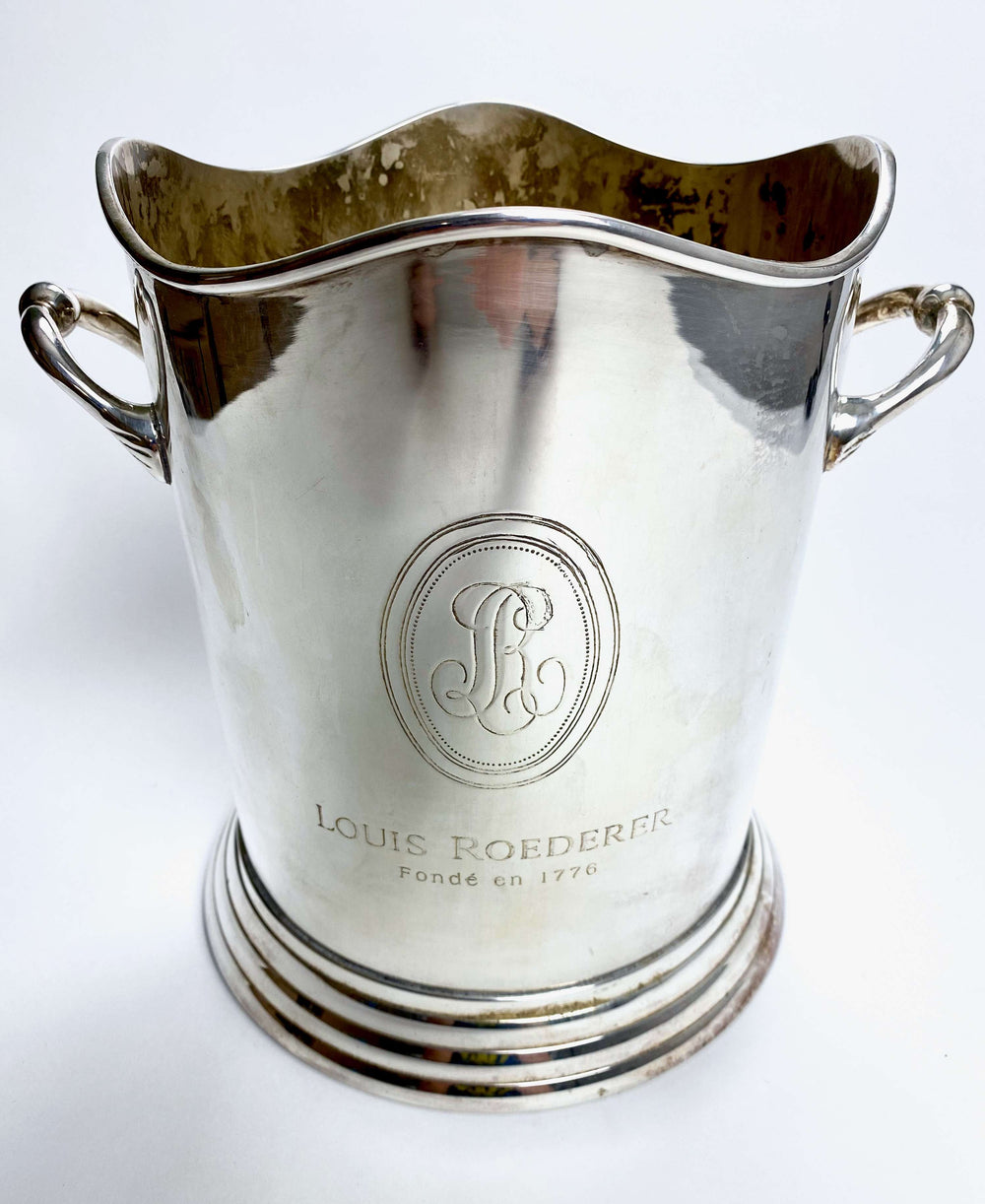 Louis Roederer Champagne Raffredda bottiglie Contenitore per cubetti di ghiaccio argentato in scatola rossa