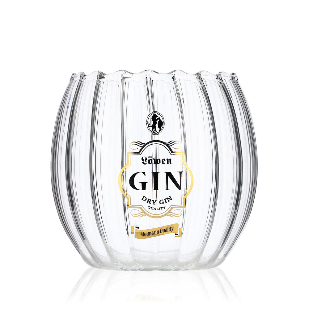 Bicchiere da gin Löwen 0,4 l Tumbler rotondo con rilievo Contorno molto elegante