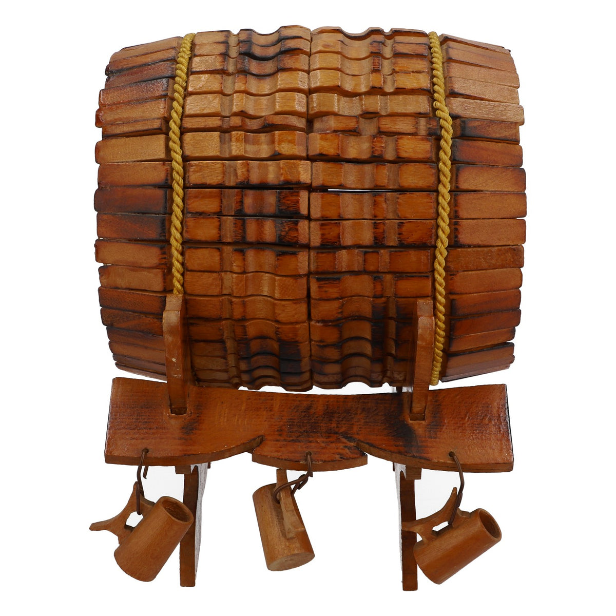 Löwenbräu Birra Barile decorativo Birra bianca Barile decorativo in vero legno fatto a mano su supporto – Vista 3