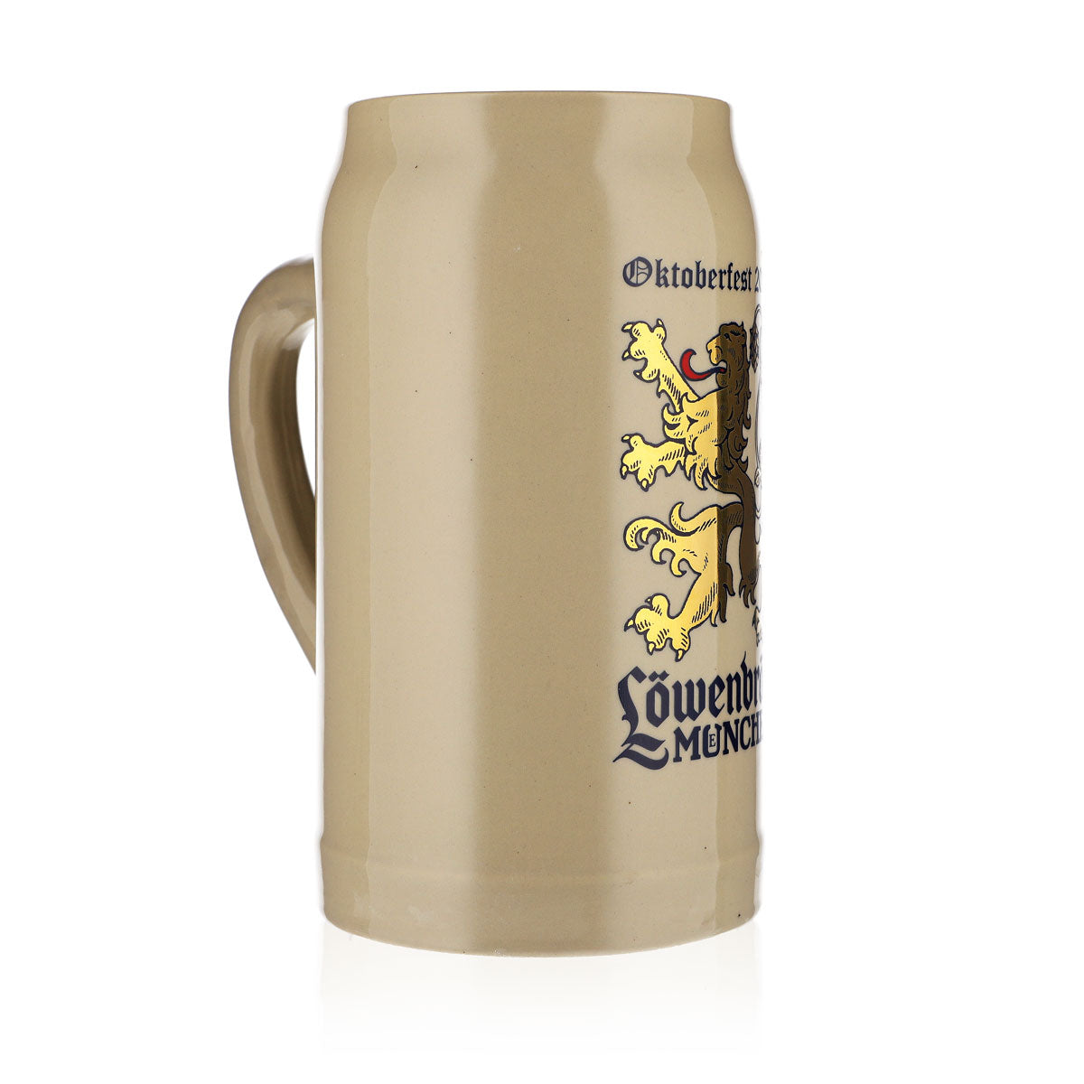 Bicchiere da birra Löwenbräu Bicchiere da birra 1,0 l Brocca in ceramica Brocca in terracotta Oktoberfest 2022 – Vista 2