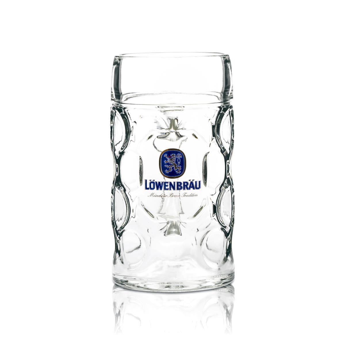 6 bicchieri da birra Löwenbräu da 1 litro con manico, boccale, bicchiere da birra, birrificio Baviera – Vista 2