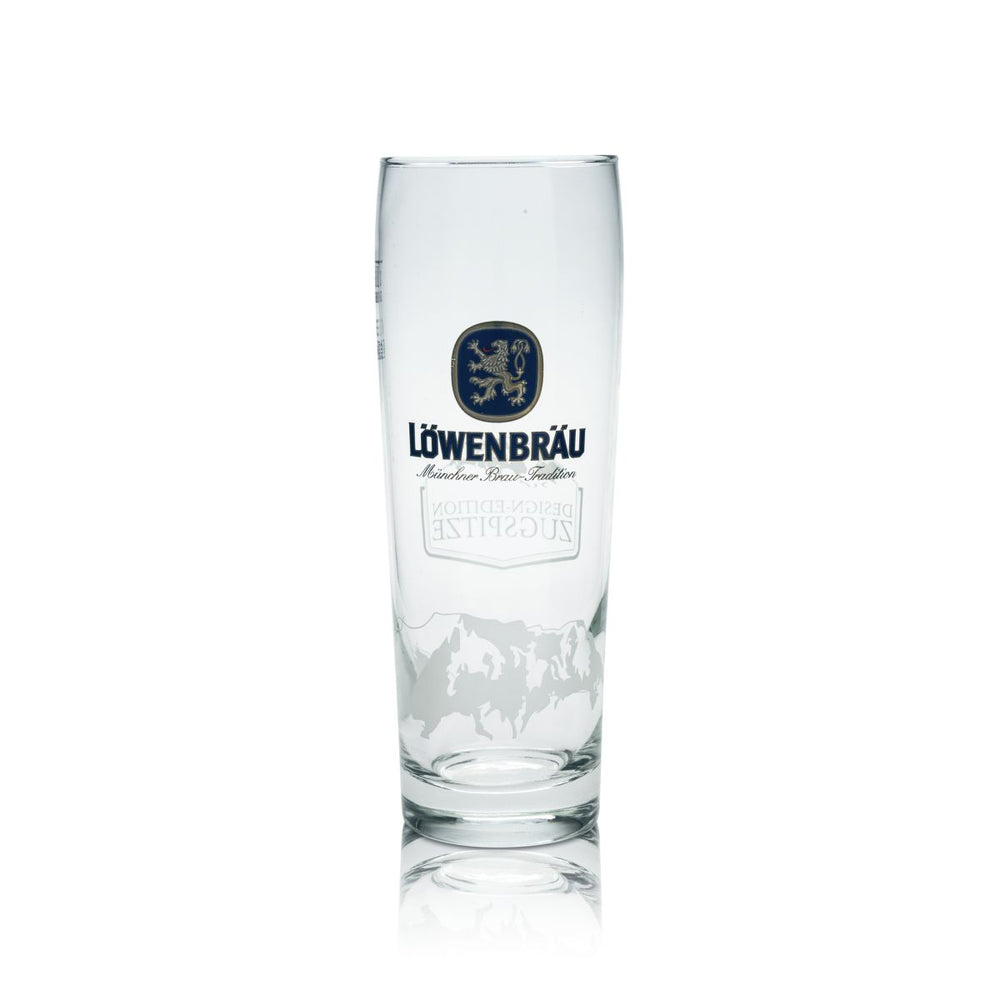 Bicchiere da collezione Löwenbräu 0,5 l con disegno Zugspitze Edizione speciale per intenditori
