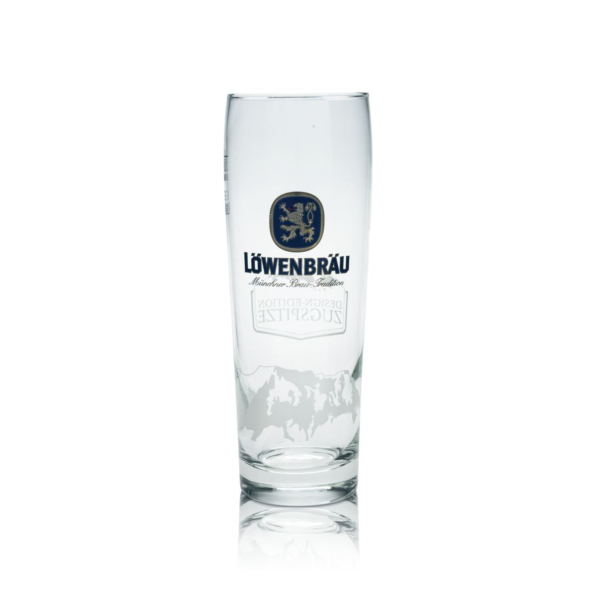 Bicchiere da collezione Löwenbräu 0,5 l con disegno Zugspitze Edizione speciale per intenditori