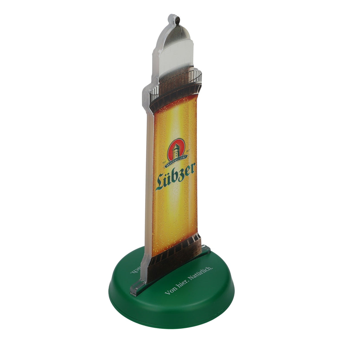 Lübzer Bier Espositore da tavolo Espositore da tavolo XL per birra Portacarte Leuchtturm
