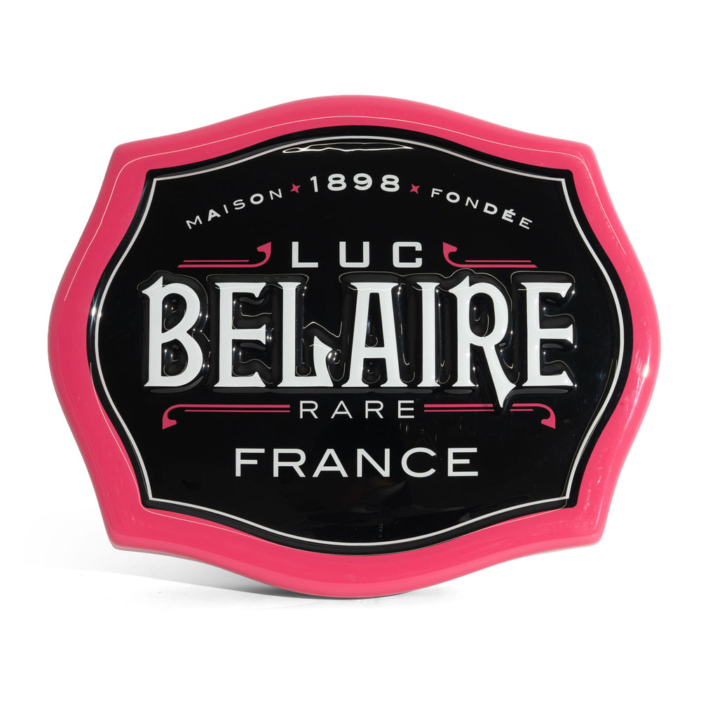 Espositore da tavolo in acrilico per spumante Luc Belaire, nero/rosa, 51x41 cm, da posizionare