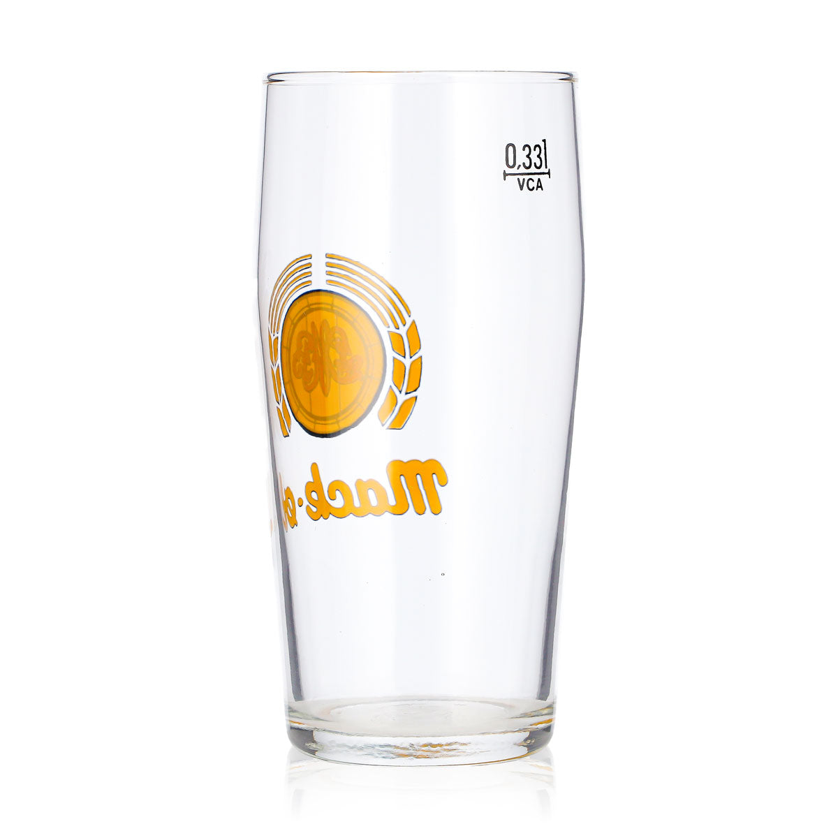 Bicchiere da birra Mack 0,33 l Willi Becher con logo giallo, bicchiere da long drink VCA, bicchiere da birra Willibecher – Vista 3