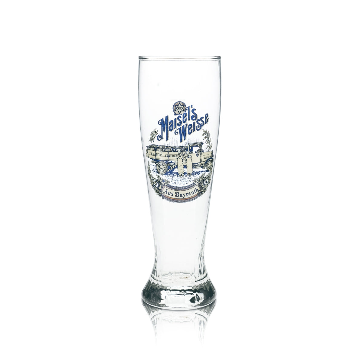 Bicchiere da birra Maisel's Weisse Weißbier 0,5 l lievito frumento bicchieri Baviera Bayreuth da collezione