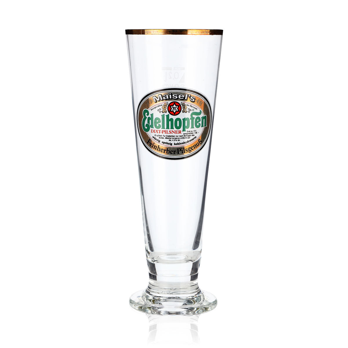 Maisels Pilsner Bicchiere da birra Bicchiere da birra 0,2 l Sahm con bordo dorato