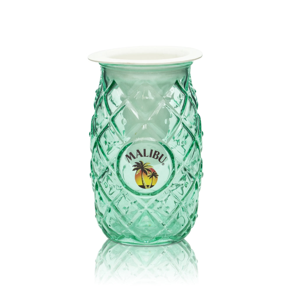 Liquore Malibu Bicchiere 0,4 l Bicchiere da long drink Ananas Cocktail Bicchieri Ananas Verde