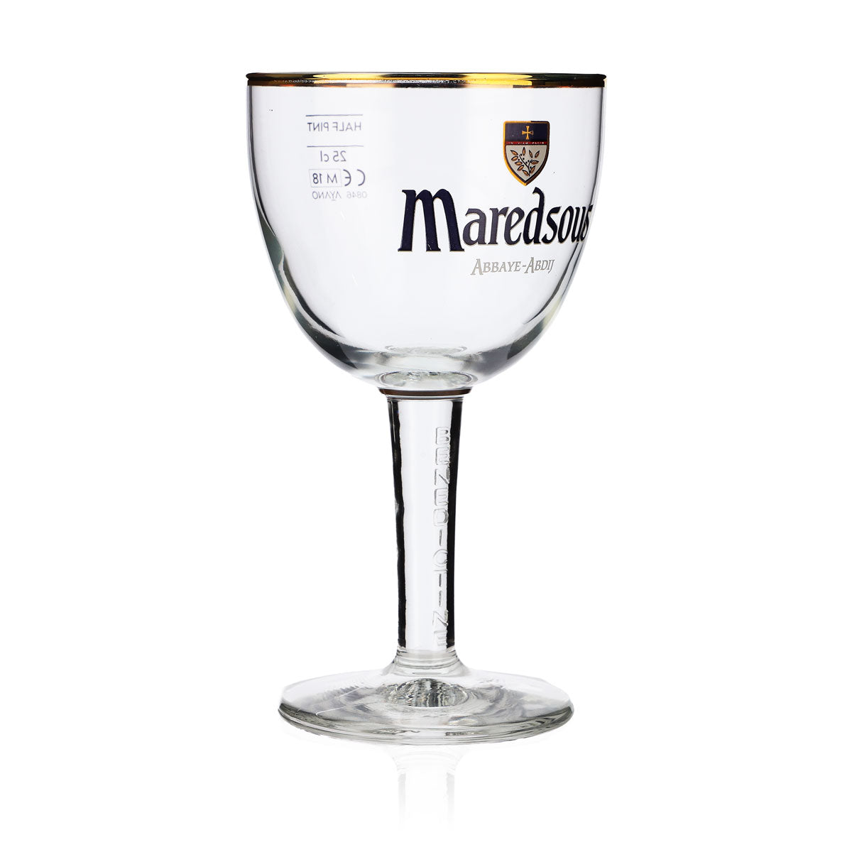 6 bicchieri da birra Maredsous Abbaya Bicchieri da birra 0,25 l Calice con bordo dorato – Vista 3