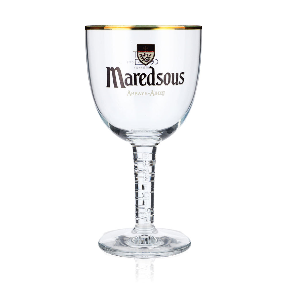 Bicchiere da birra Maredsous 0,33 l Bicchieri da birra Calice Calice con bordo dorato