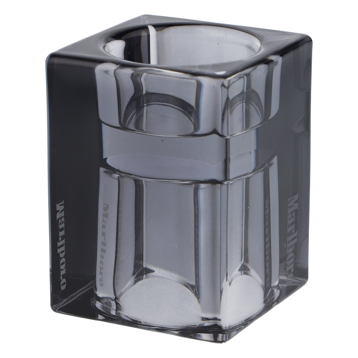 Sigarette Marlboro Vaso 6x6 cm Lanterna in vetro nero con logo nero – Vista 4