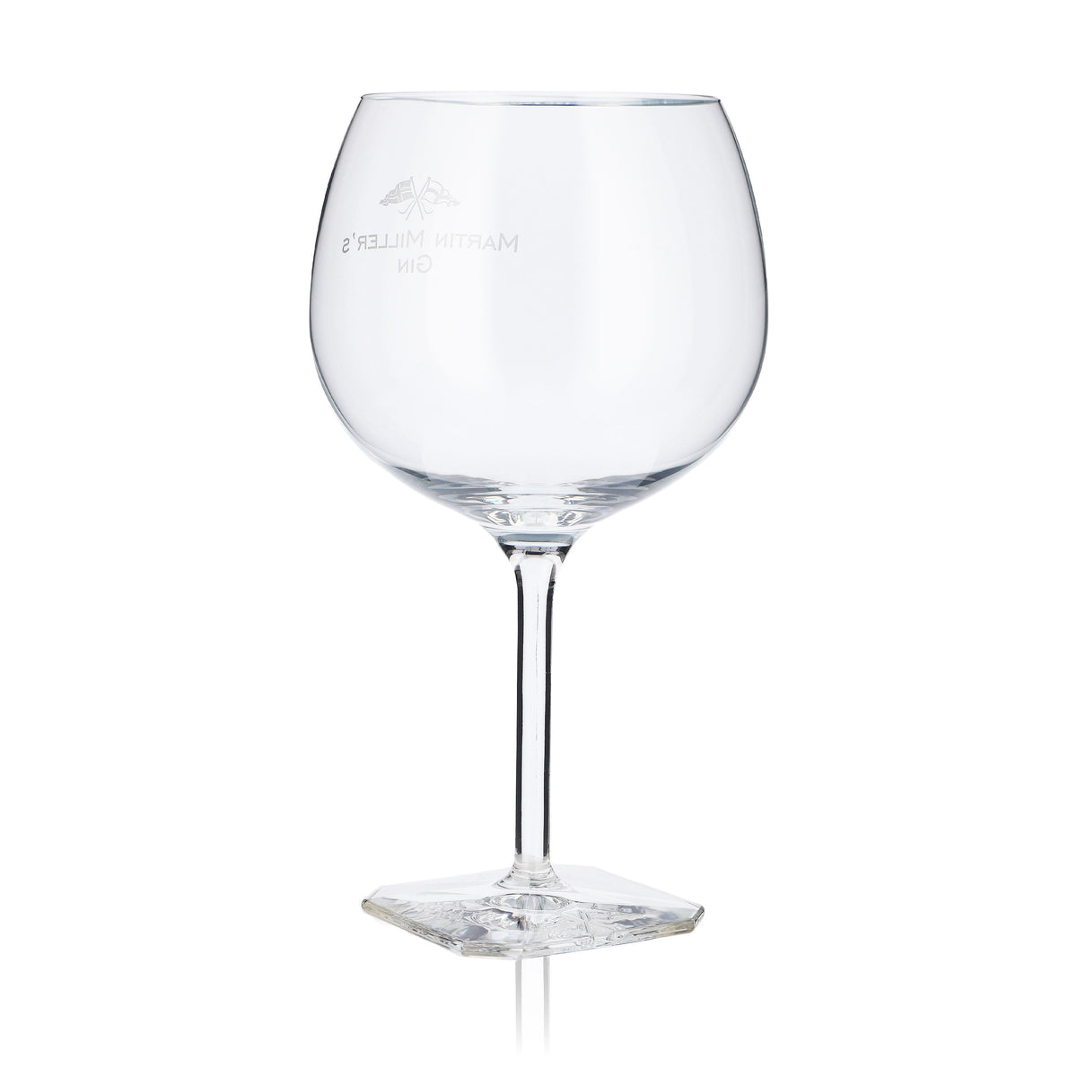Bicchiere da gin Martin Miller's 0,65 l Bicchiere a palloncino Bicchieri da gin Base quadrata Logo bianco – Vista 3
