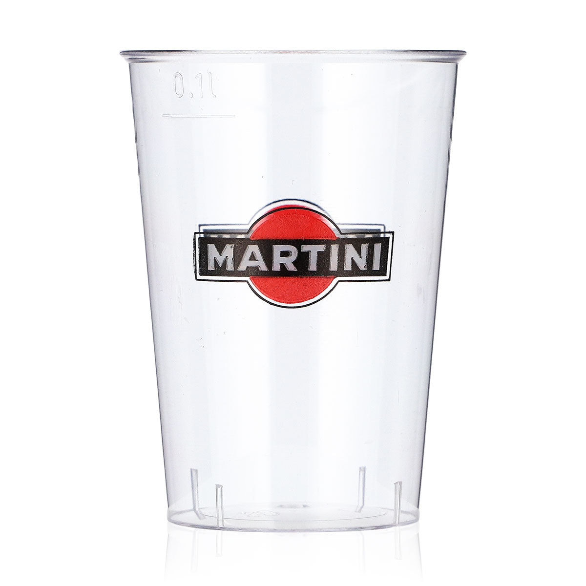 Bicchieri da liquore Martini, confezione da 40 pezzi, 0,1 l, logo rosso, bicchieri monouso in plastica Kölsch – Vista 2