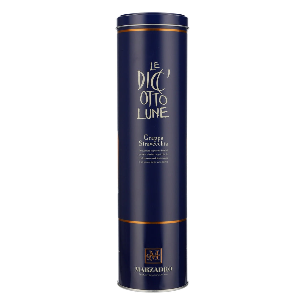 Marzadro Grappa Confezione in latta Bottiglia Confezione regalo blu
