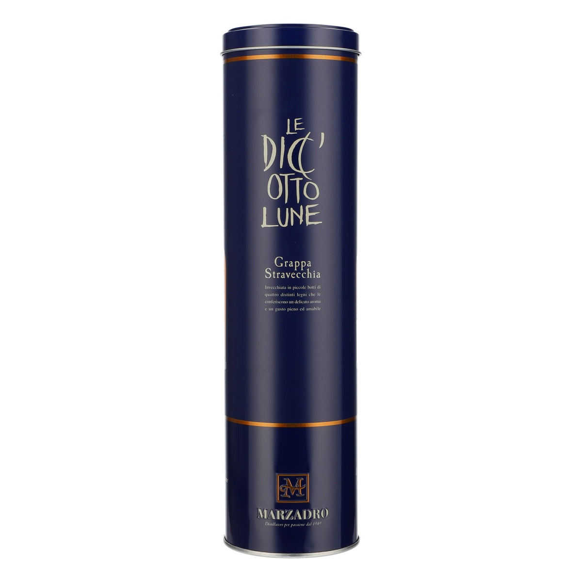 Marzadro Grappa Confezione in latta Bottiglia Confezione regalo blu