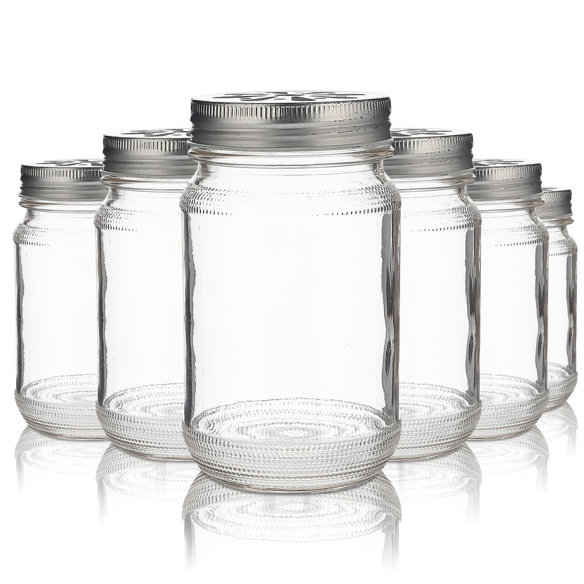 Masonjar Barattolo di vetro per conserve Bicchiere da long drink 0,4 l Con coperchio Cocktail Aperitivo Estate Bar