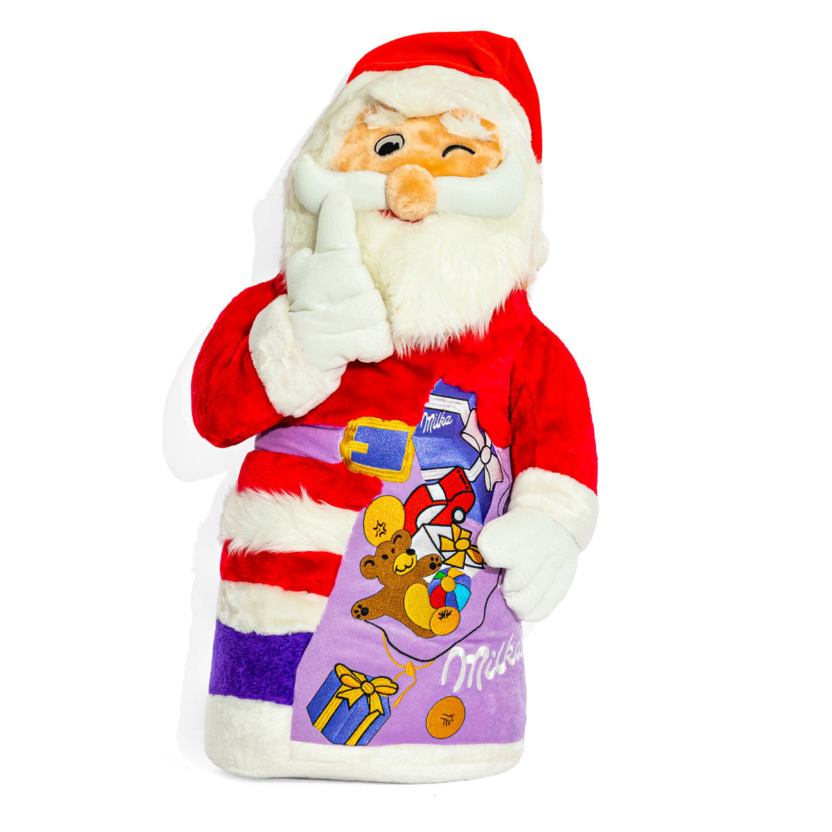 Milka Alimenti Peluche 80 cm Babbo Natale Rosso da appoggiare colorato
