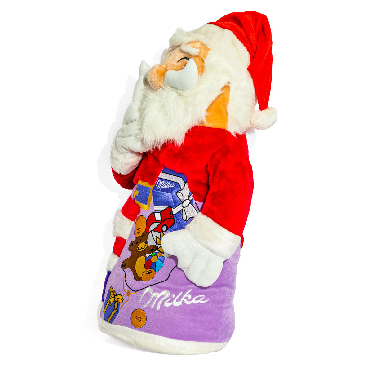 Milka Alimenti Peluche 80 cm Babbo Natale Rosso da appoggiare colorato – Vista 4