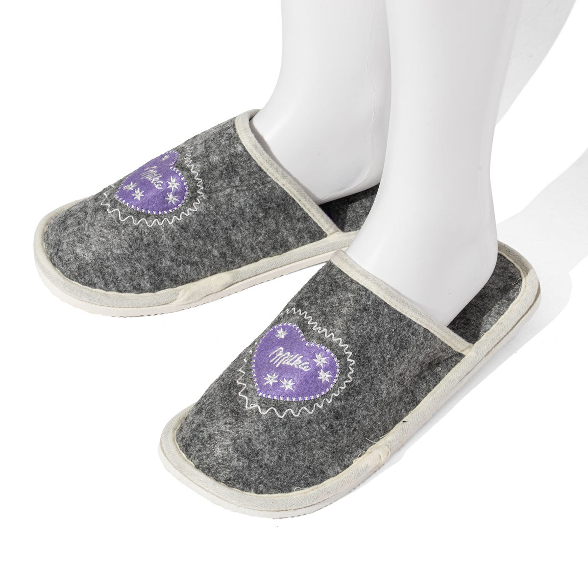 Pantofole in feltro Milka Chocolate Pantofole da casa Pantofole per ospiti 39-41