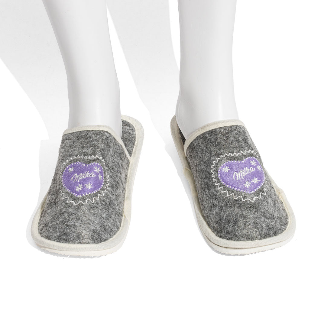 Pantofole in feltro Milka Chocolate Pantofole da casa Pantofole per ospiti 39-41 – Vista 2