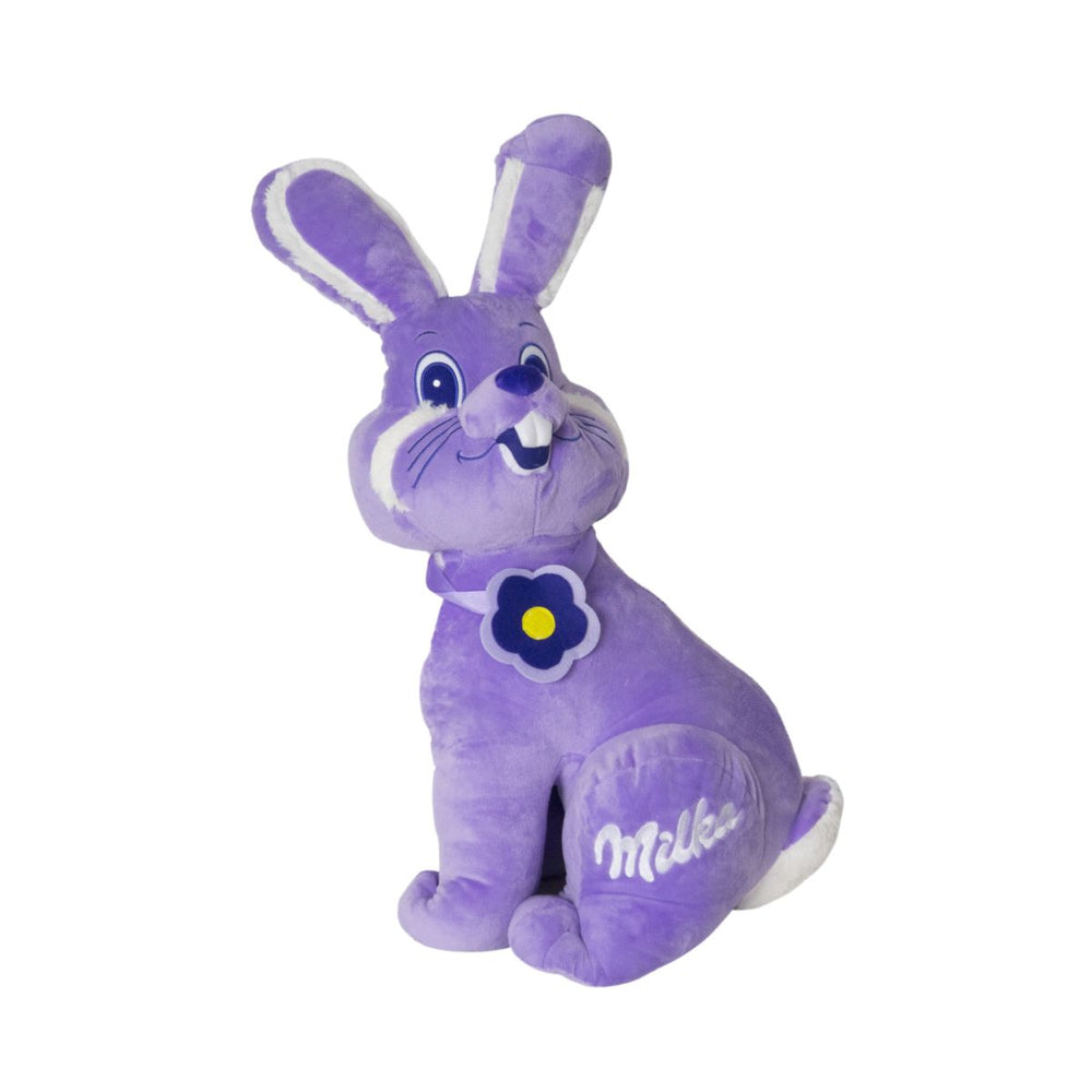 Peluche Milka Peluche H70 cm Coniglietto pasquale viola Coniglietto di cioccolato Giocattolo da collezione