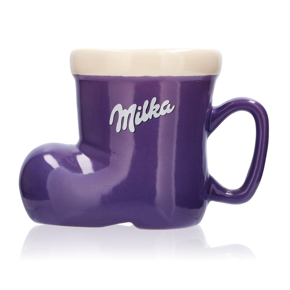 Milka Dolciumi Bicchiere di latte e cacao 0,4 l Tazza per bambini Stivali Viola