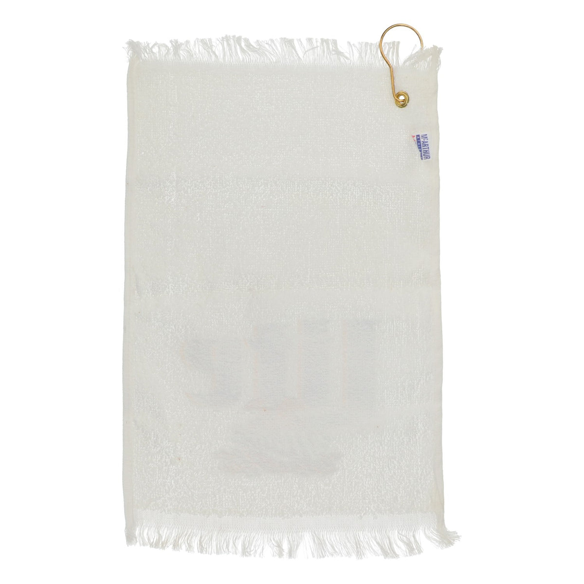 Asciugamano Miller Beer, asciugamano da golf con moschettone, bianco, in cotone – Vista 3