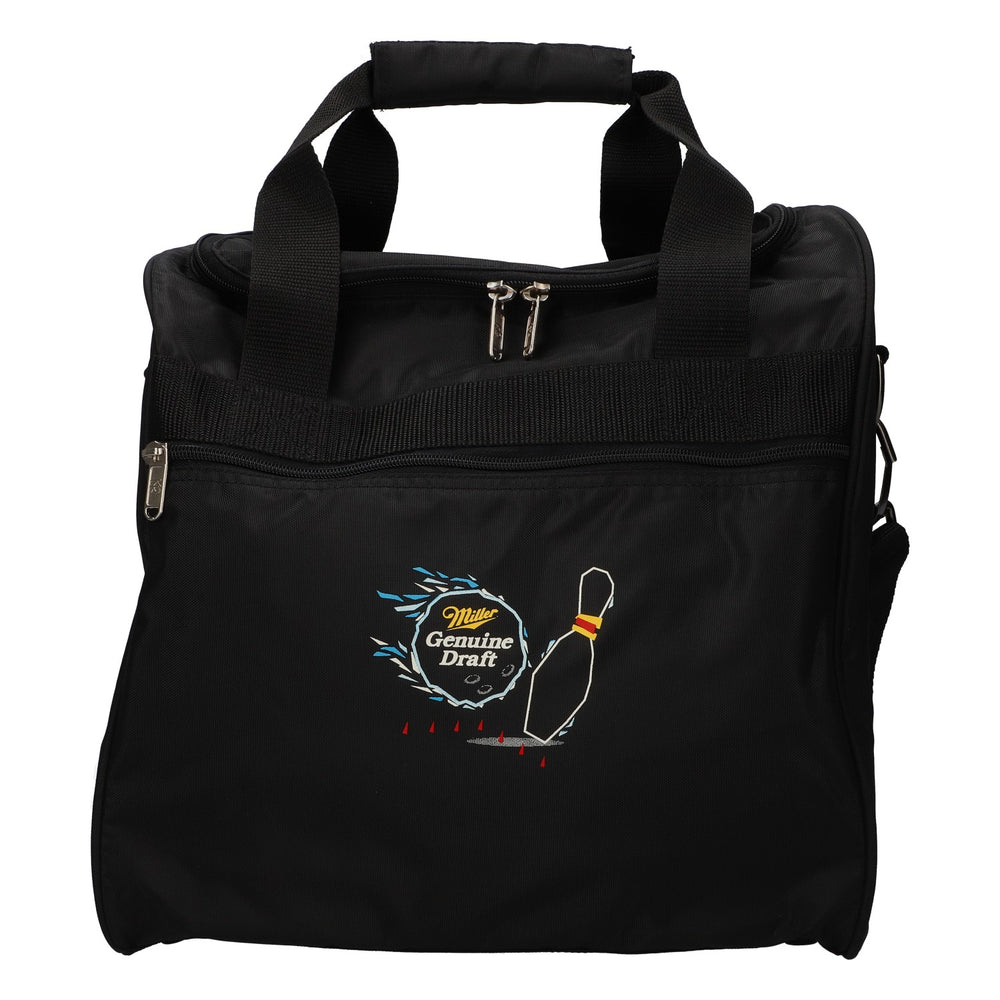 Borsa da birreria Miller, borsa da bowling per 1 palla con scomparto per la palla e tracolla, nera