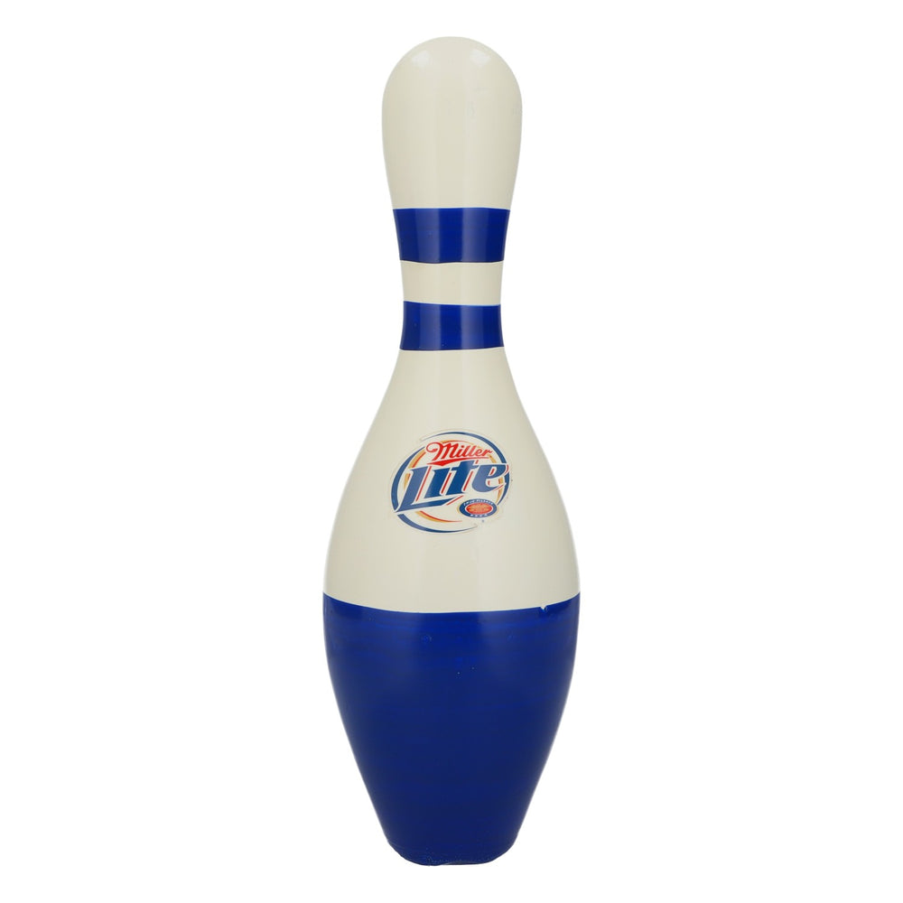 Birra Miller Lite, birillo da bowling in legno, decorazione per "man cave" e bar, oggetto da collezione