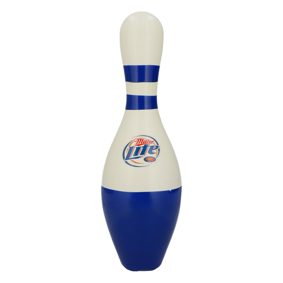 Birra Miller Lite, birillo da bowling in legno, decorazione per "man cave" e bar, oggetto da collezione