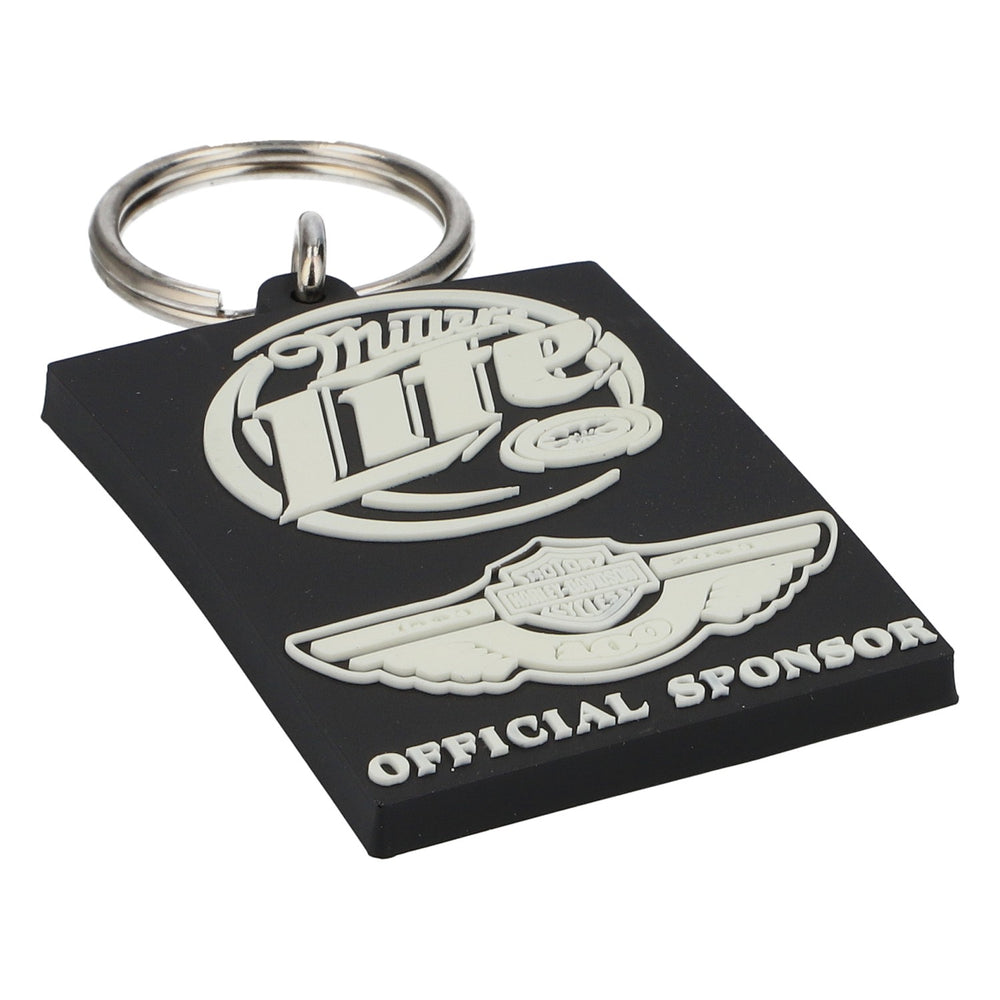 Portachiavi Miller Lite Harley-Davidson in gomma - Sponsor ufficiale