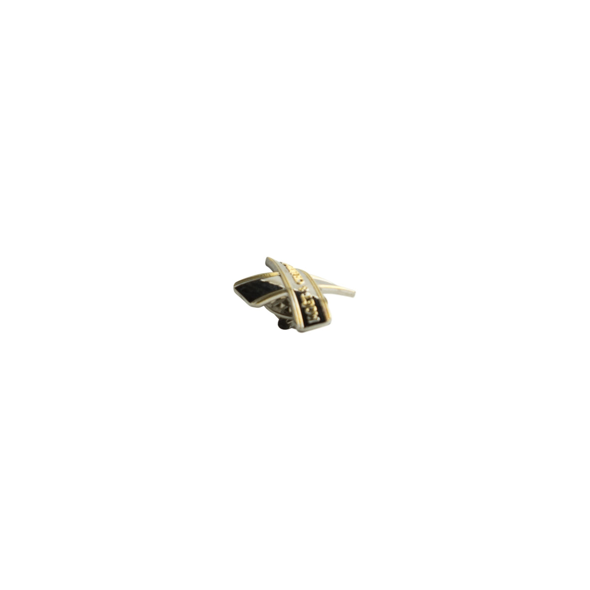 Spilla Moet Chandon Champagne con fiocco dorato in metallo e bicchierino da collezione – Vista 2