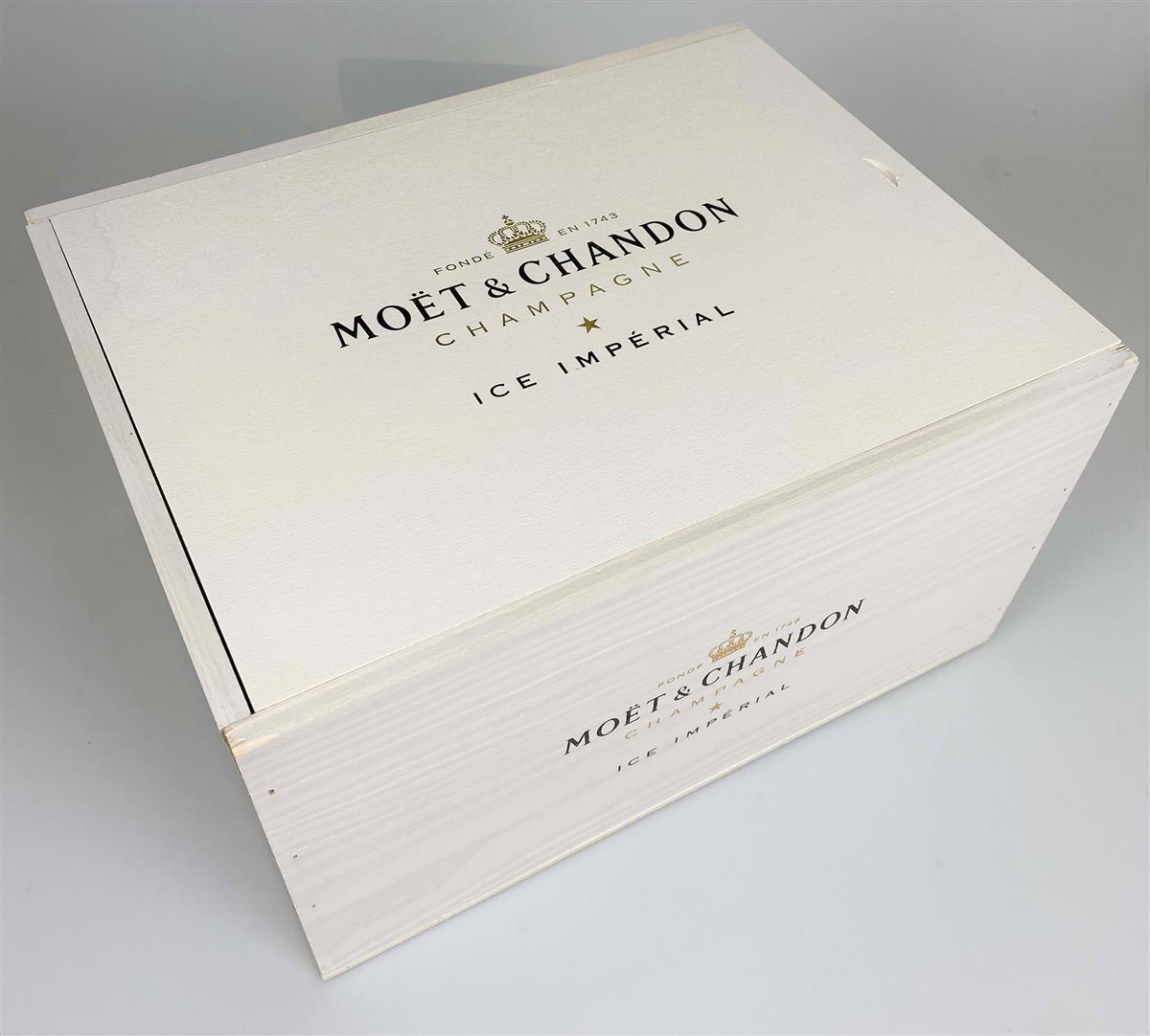 Moet Chandon Champagne Cassa di legno Ice Imperial bianco