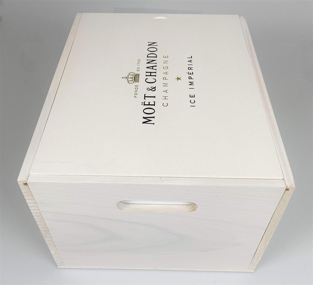 Moet Chandon Champagne Cassa di legno Ice Imperial bianco – Vista 2