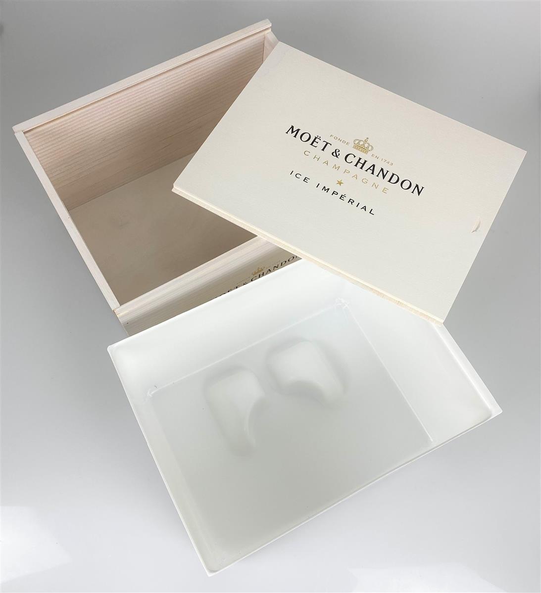 Moet Chandon Champagne Cassa di legno Ice Imperial bianco – Vista 4