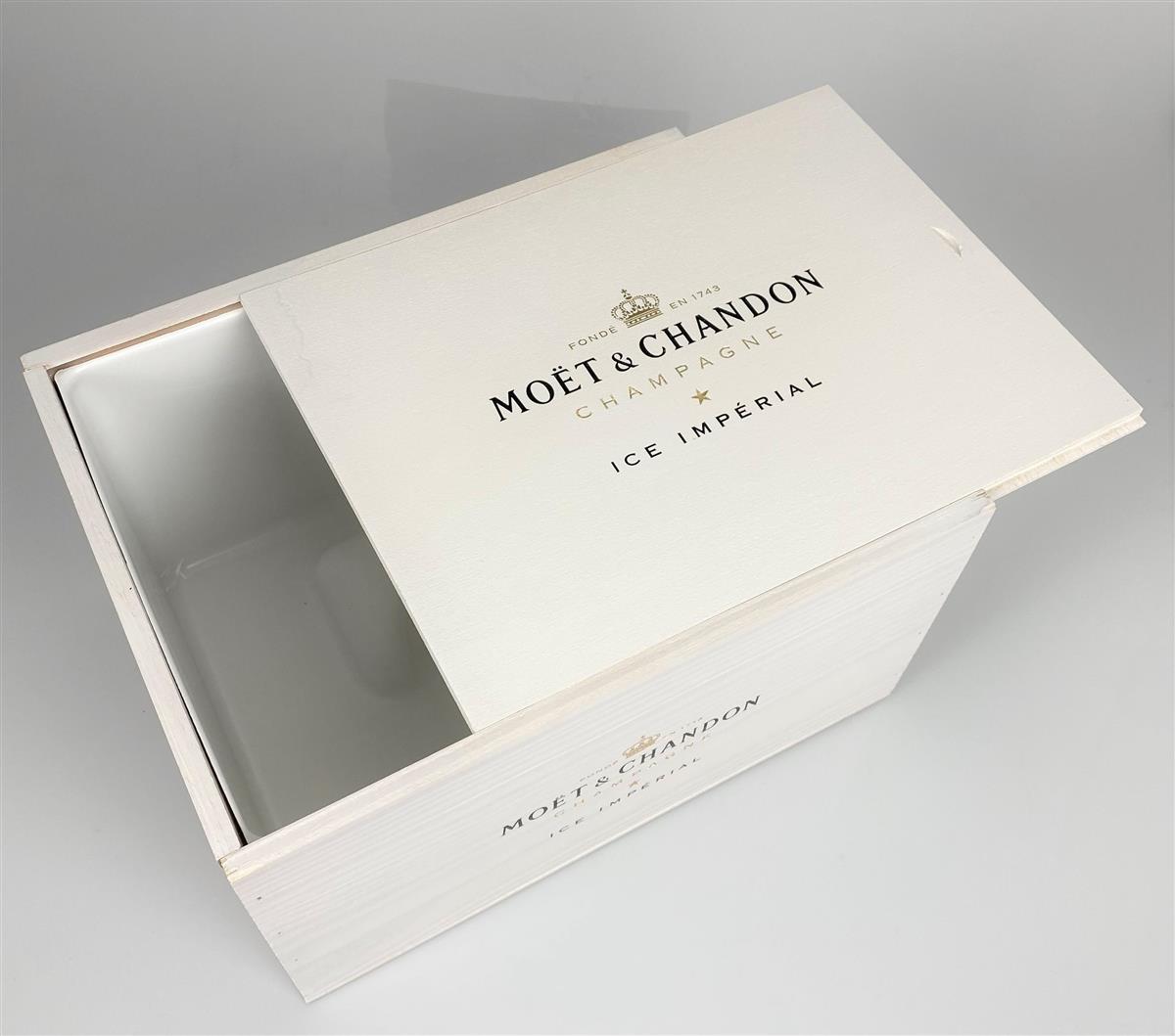 Moet Chandon Champagne Cassa di legno Ice Imperial bianco – Vista 5