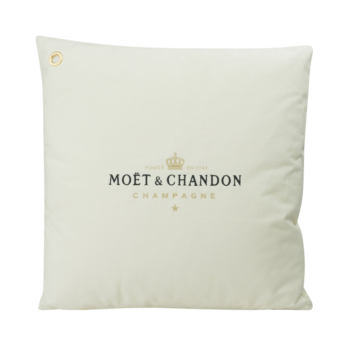 Cuscino Moet & Chandon Champagne 50x50 cm Lounge Ice Imperial Sofa beige oro