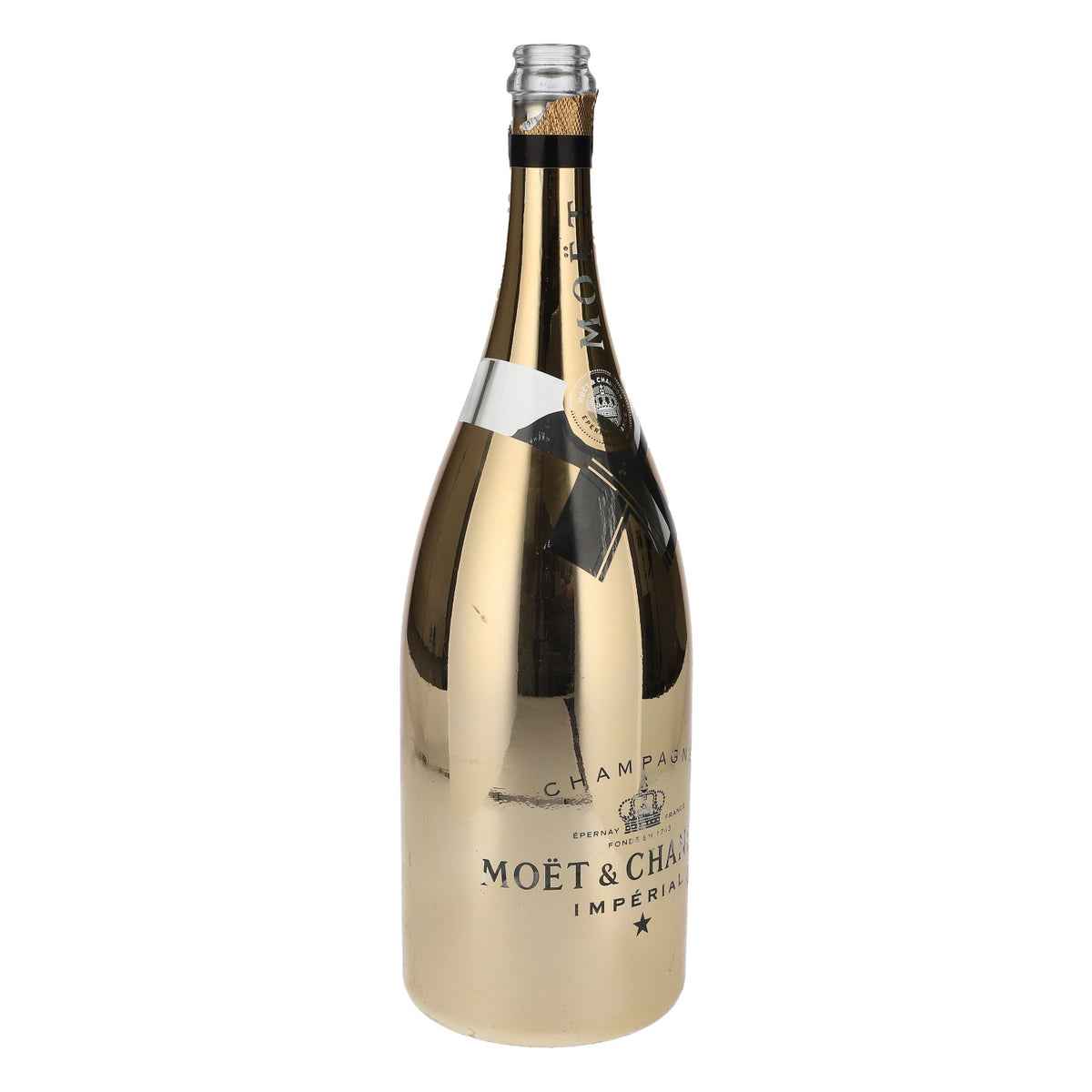 Moet Chandon Champagne bottiglia vuota in vetro vero bottiglia decorativa finta 1,5 l Brut Gold – Vista 2