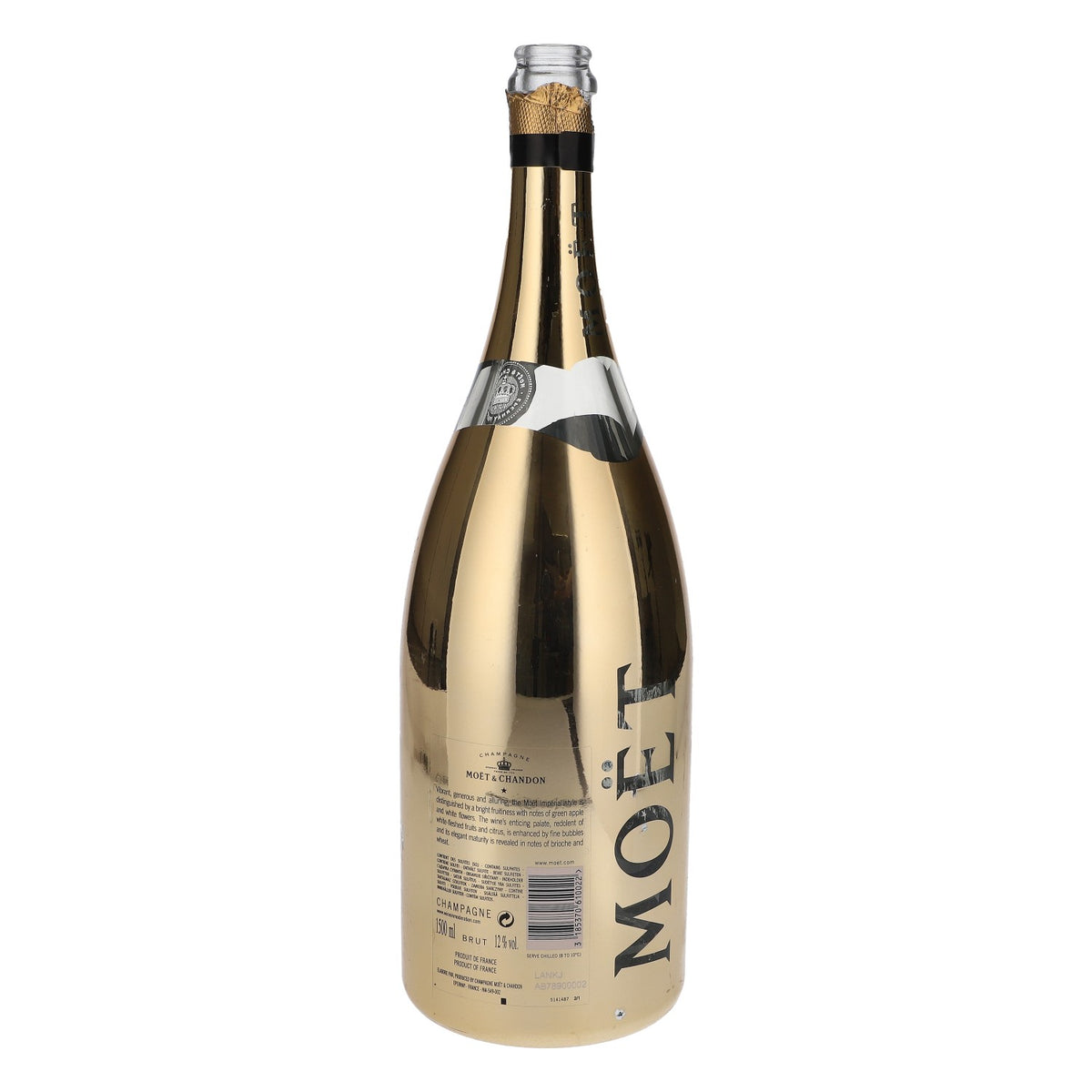 Moet Chandon Champagne bottiglia vuota in vetro vero bottiglia decorativa finta 1,5 l Brut Gold – Vista 3