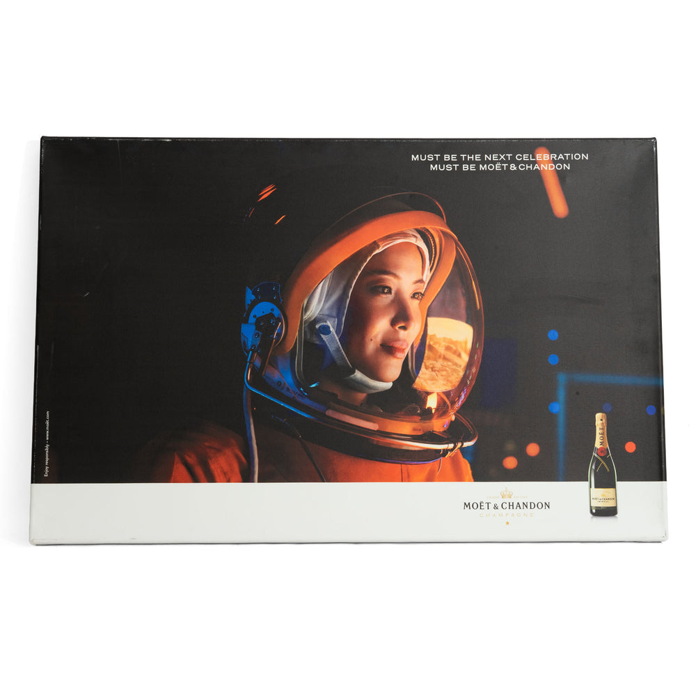 Moet Chandon Champagne Quadro su tela Decorazione da parete 100x65 cm Astronauta