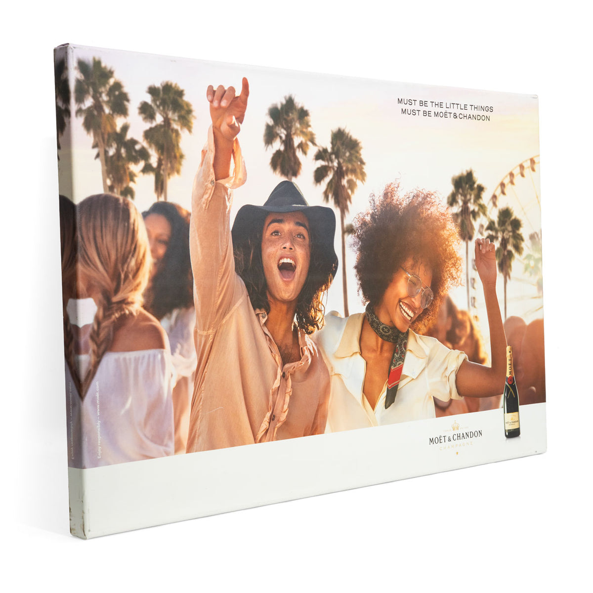 Moet Chandon Champagne Quadro su tela Decorazione da parete 100x65 cm Persone che festeggiano – Vista 2