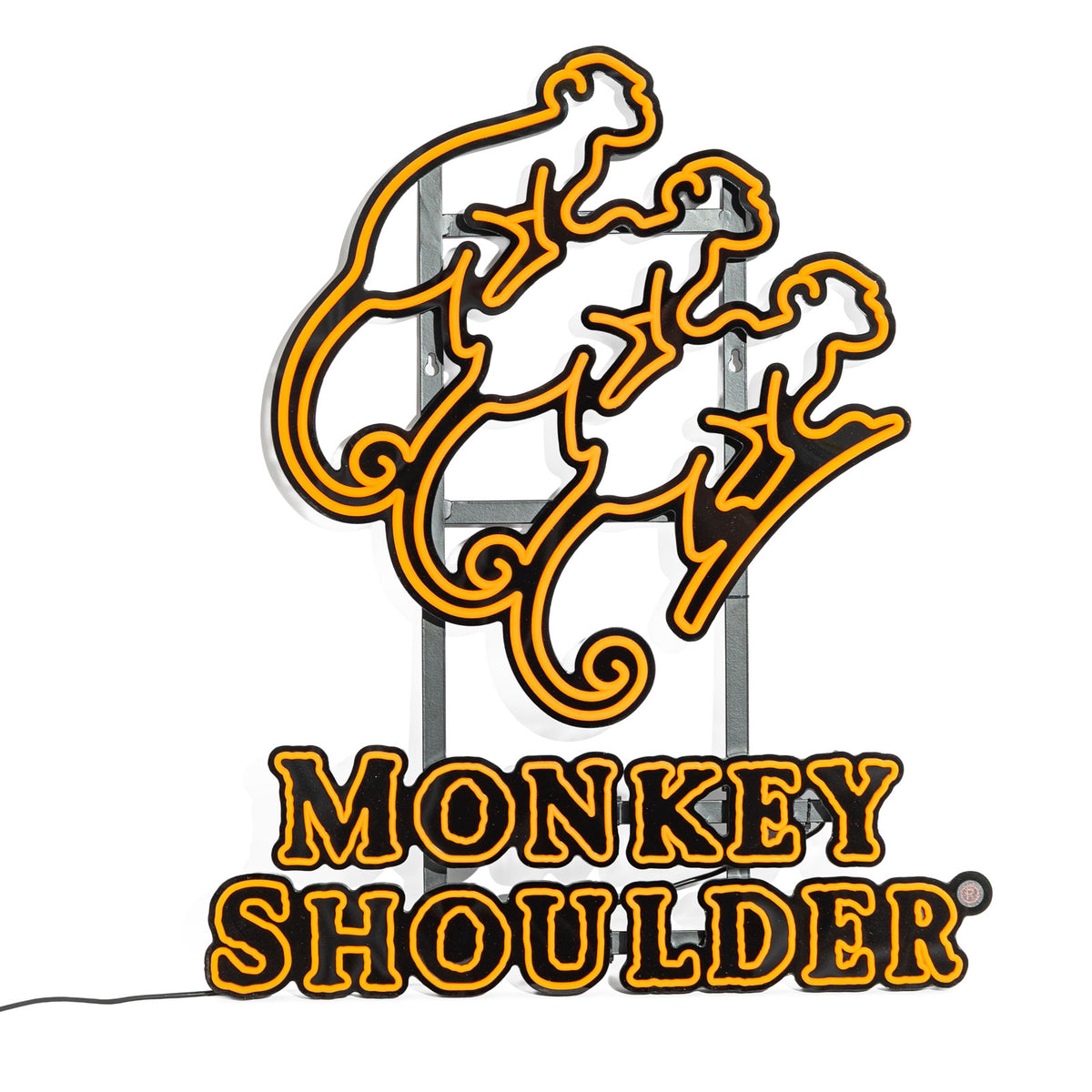 Insegna luminosa Monkey Shoulder Whiskey 60x50 cm a LED