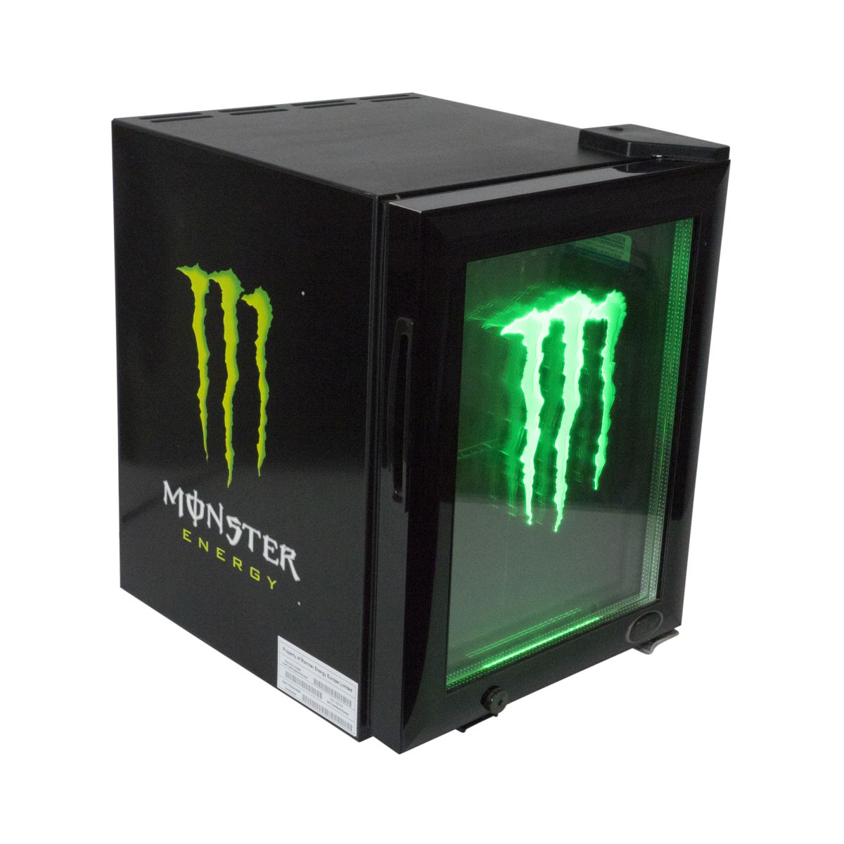 Frigorifero Monster Energy 36x41x48 cm Mini Cooler Fridge Raffredda bevande Decorativo