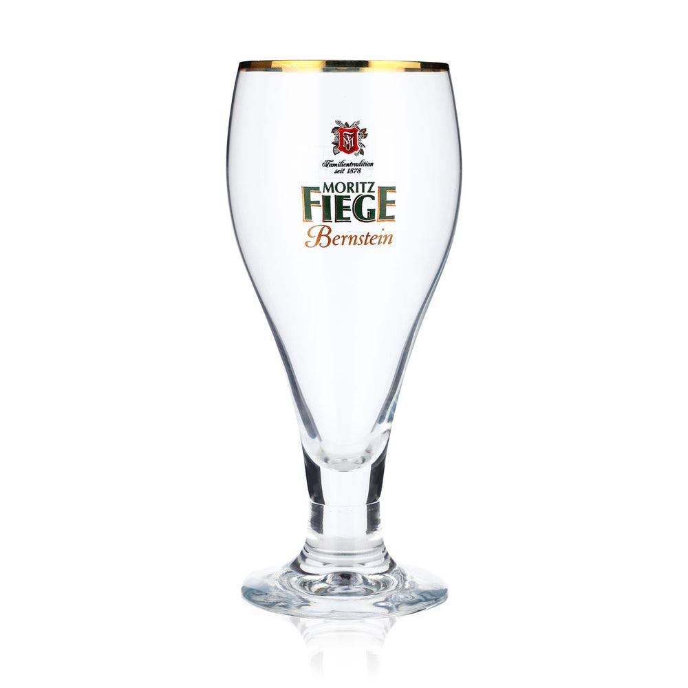Bicchiere da birra Moritz Fiege 0,3 l Bicchieri da birra Bicchiere a calice con stelo spesso e bordo dorato