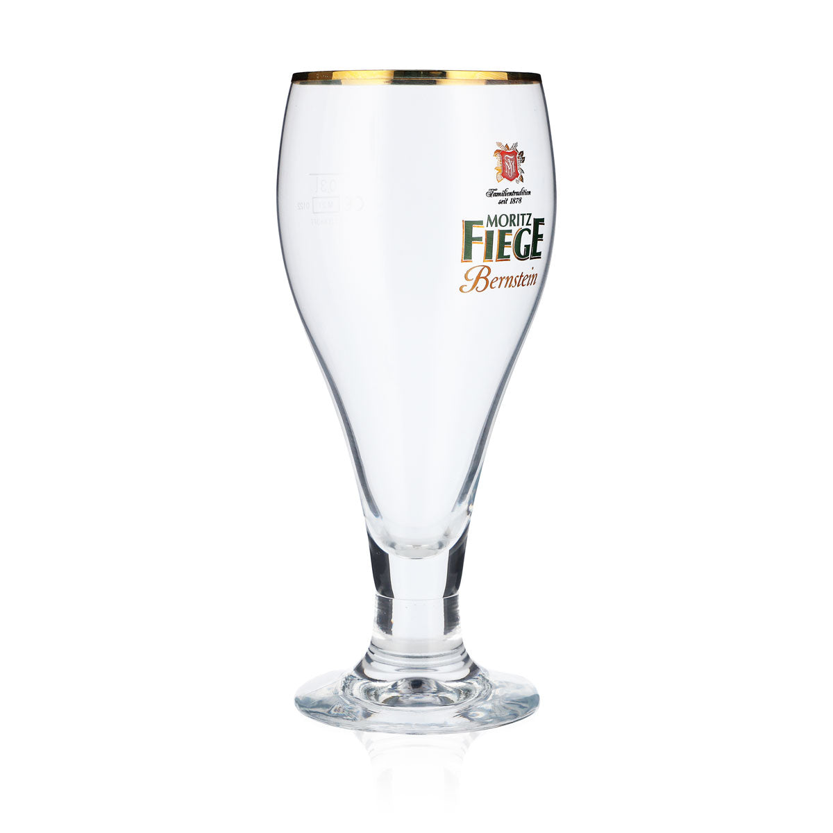Bicchiere da birra Moritz Fiege 0,3 l Bicchieri da birra Bicchiere a calice con stelo spesso e bordo dorato – Vista 2