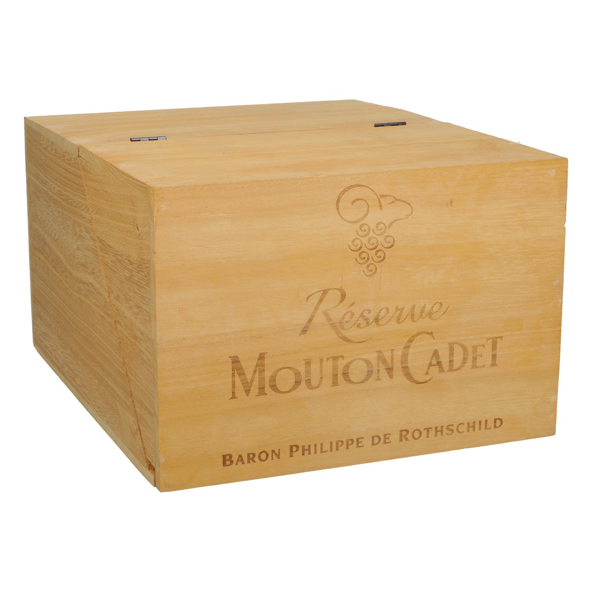 Cassa di legno decorativa per vino Mouton Cadet 27,5x18,5x32 cm  Riserva – Vista 5